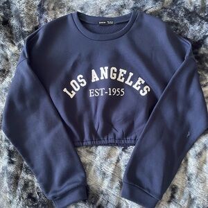 Shein Graphic Crop Sweatshirt